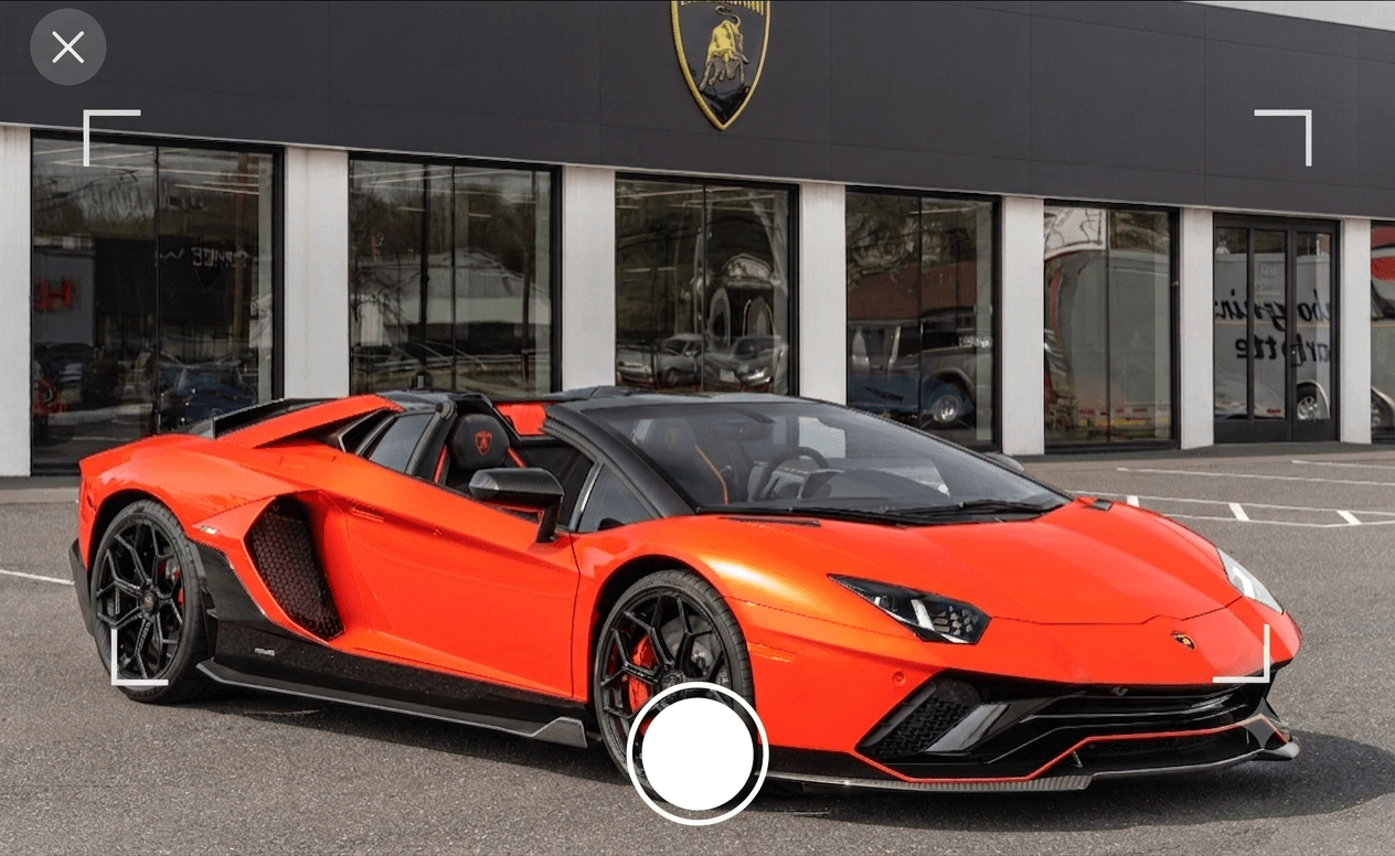 Car Collector vehicle identification camera screen
